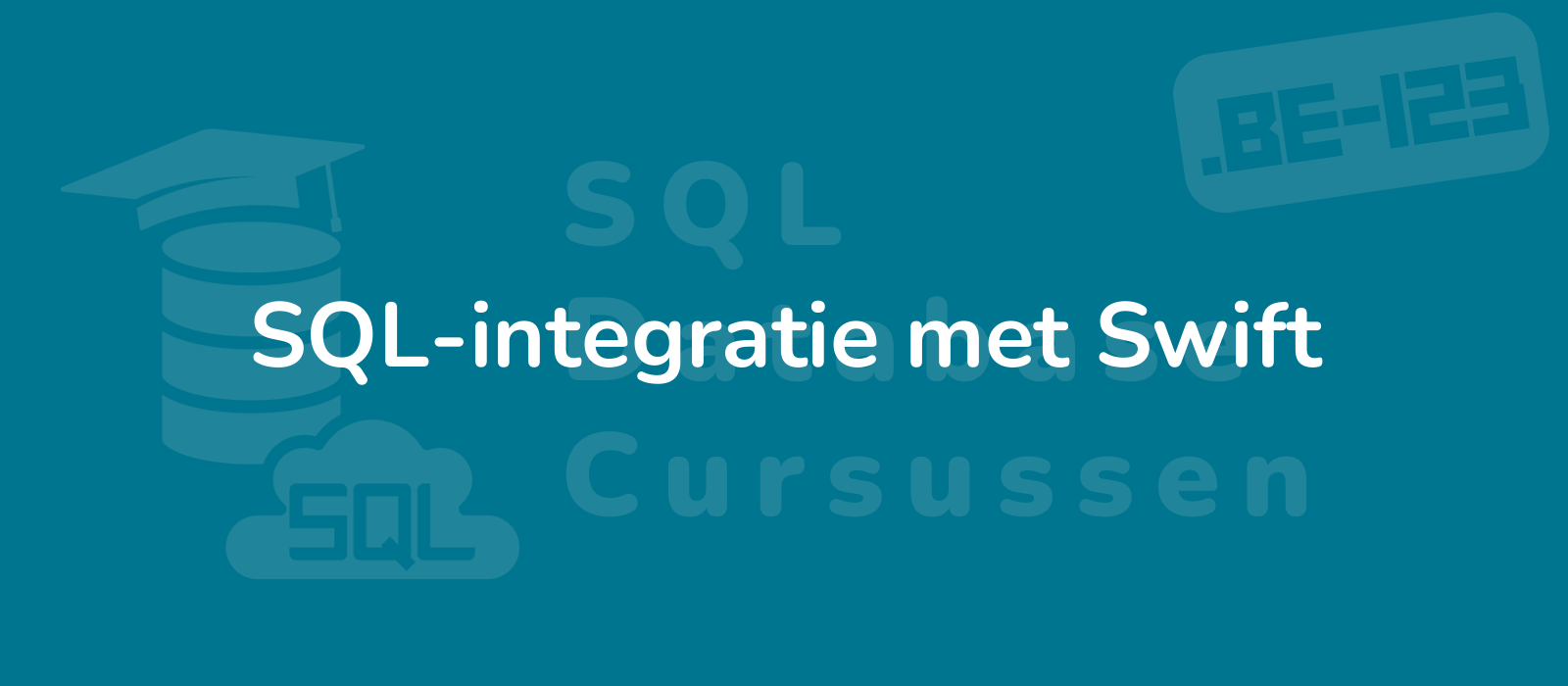 a dynamic image featuring swift language and sql integration representing the synergy between the two technologies